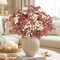 Artificial Fall Baby’s Breath Flowers – 10pcs Faux Gypsophila Bouquets, Realistic Orange Autumn Decor for Home, Wedding, Vase, Office & Seasonal Arrangements